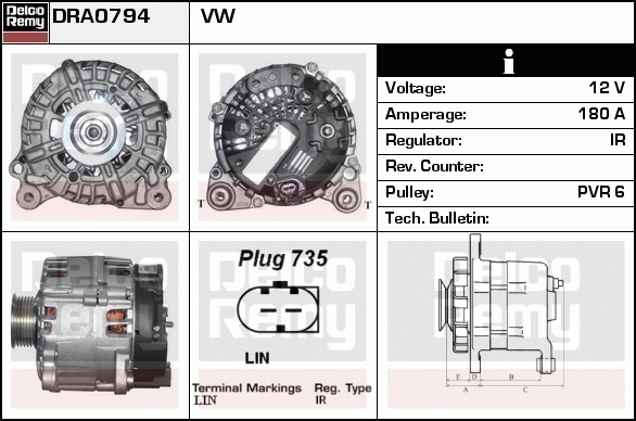 Alternateur Remanufactured REMY (Light Duty)