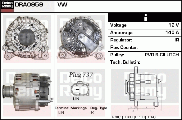 Alternateur Remanufactured REMY (Light Duty)