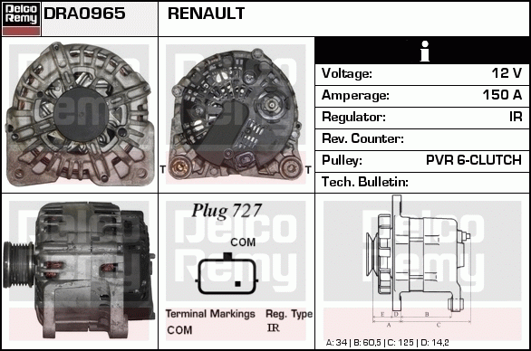 Alternateur Remanufactured REMY (Light Duty)