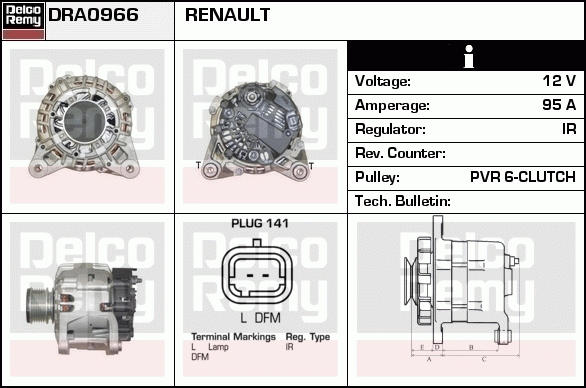 Alternateur Remanufactured DELCO REMY (Heavy Duty)