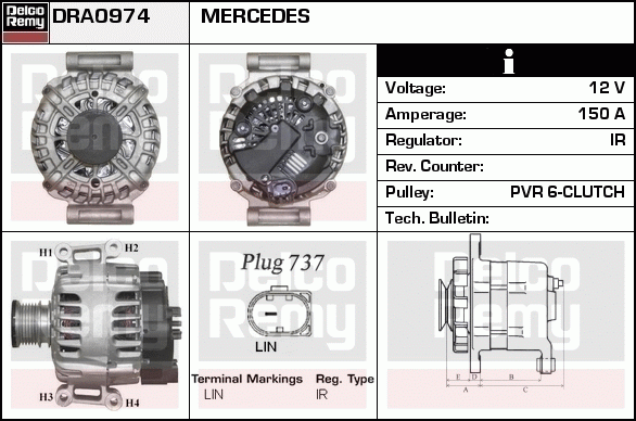 Alternateur Remanufactured REMY (Light Duty)