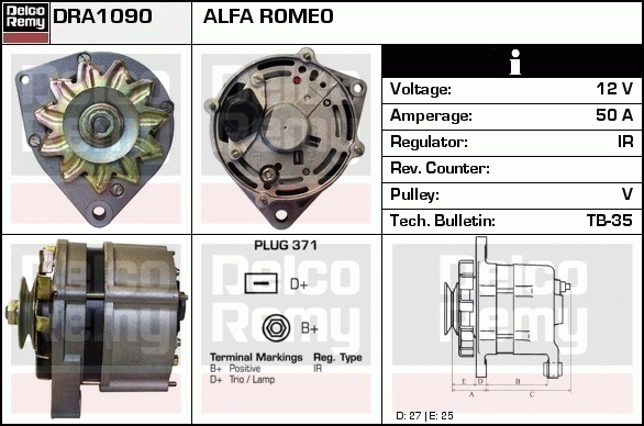 Alternateur Remanufactured REMY (Light Duty)