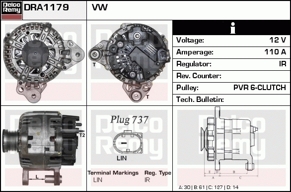 Alternateur Remanufactured REMY (Light Duty)
