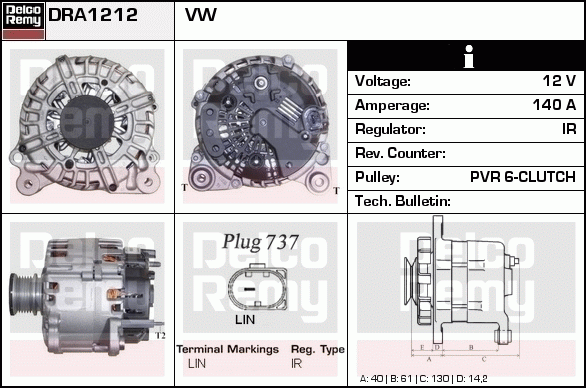 Alternateur Remanufactured REMY (Light Duty)