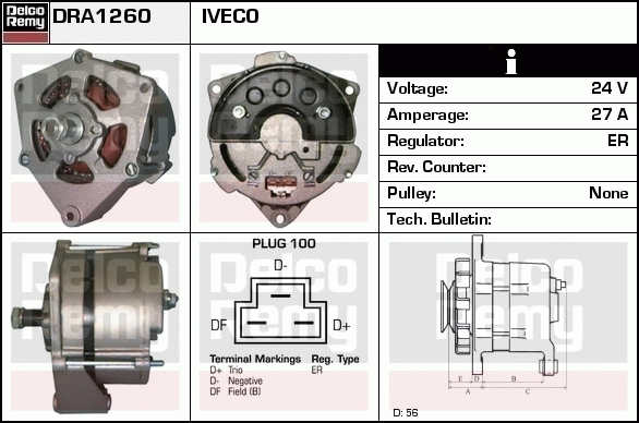 Alternateur Remanufactured DELCO REMY (Heavy Duty)