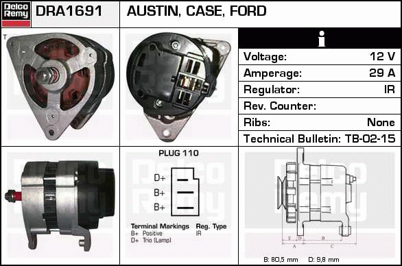 Alternateur Remanufactured DELCO REMY (Heavy Duty)