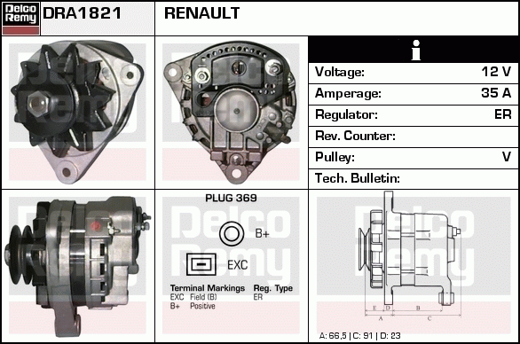 Alternateur Remanufactured REMY (Light Duty)