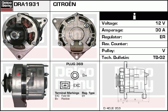 Alternateur Remanufactured REMY (Light Duty)