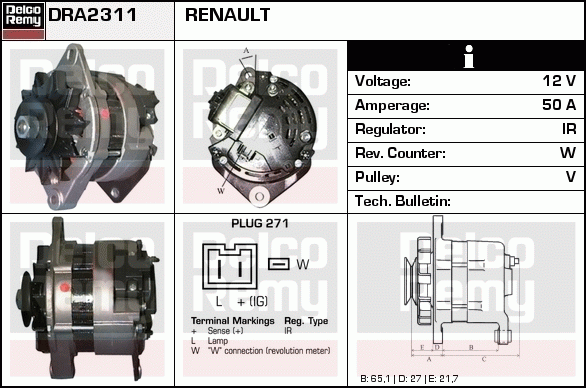 Alternateur Remanufactured REMY (Light Duty)