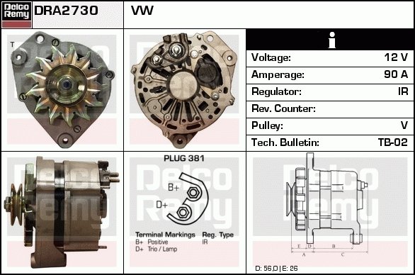 Alternateur Remanufactured REMY (Light Duty)