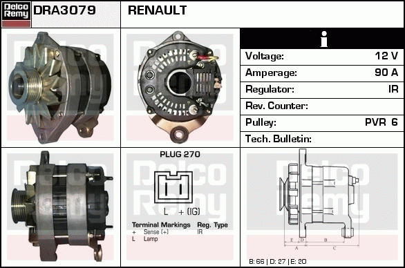 Alternateur Remanufactured REMY (Light Duty)