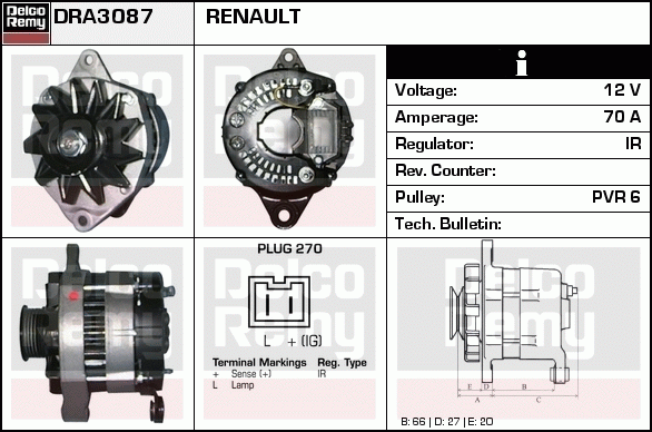 Alternateur Remanufactured REMY (Light Duty)