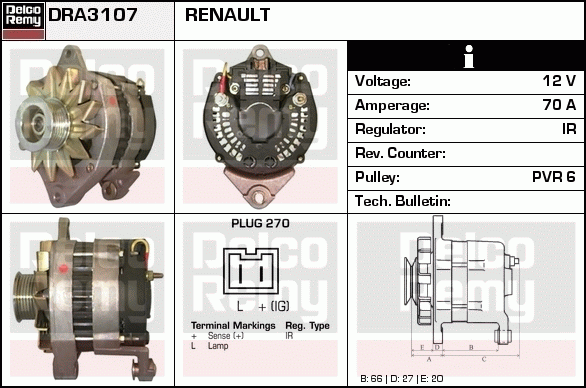 Alternateur Remanufactured REMY (Light Duty)