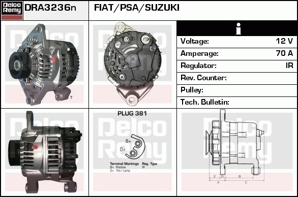 Alternateur Brand New REMY (Light Duty)