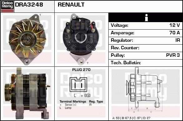 Alternateur Remanufactured REMY (Light Duty)