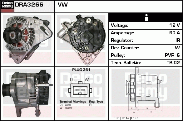 Alternateur Remanufactured REMY (Light Duty)