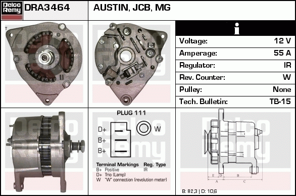 Alternateur Remanufactured DELCO REMY (Heavy Duty)