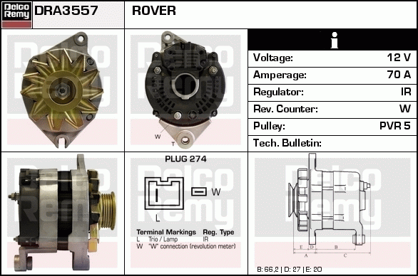 Alternateur Remanufactured REMY (Light Duty)