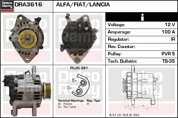 Alternateur Remanufactured REMY (Light Duty)