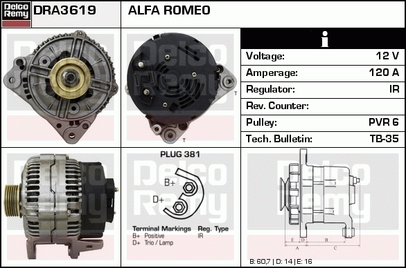 Alternateur Remanufactured REMY (Light Duty)