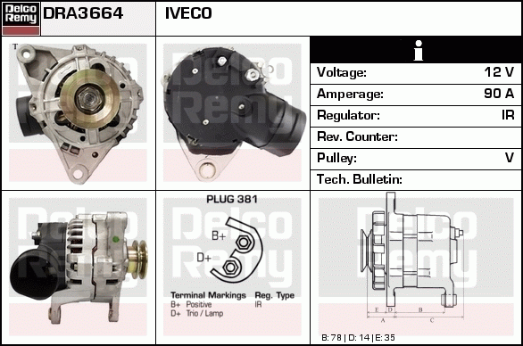 Alternateur Remanufactured REMY (Light Duty)