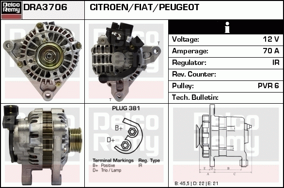 Alternateur Remanufactured REMY (Light Duty)