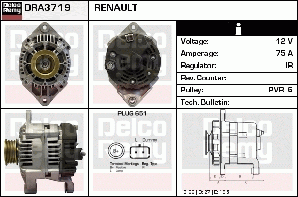 Alternateur Remanufactured REMY (Light Duty)