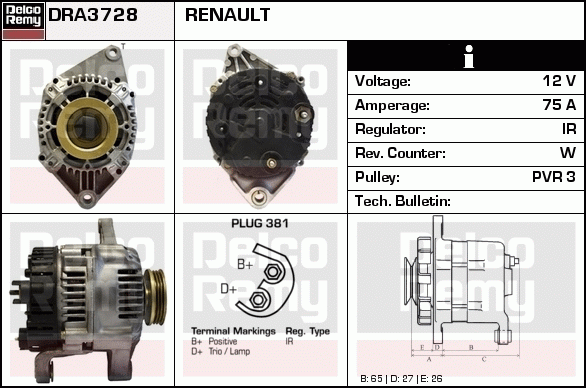 Alternateur Remanufactured REMY (Light Duty)