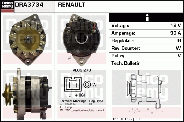 Alternateur Remanufactured REMY (Light Duty)