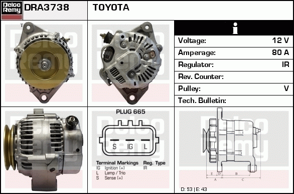 Alternateur Remanufactured REMY (Light Duty)