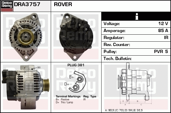 Alternateur Remanufactured REMY (Light Duty)