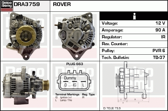 Alternateur Remanufactured REMY (Light Duty)