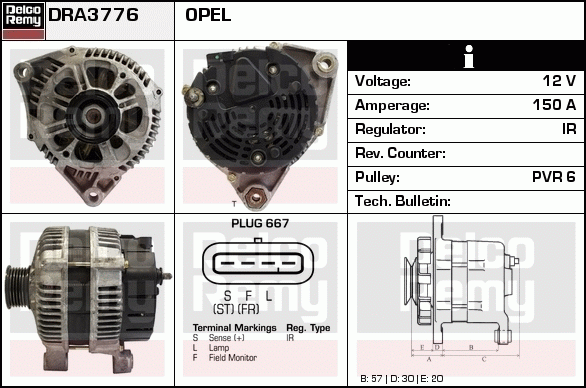 Alternateur Remanufactured REMY (Light Duty)