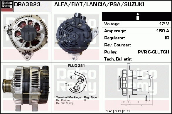 Alternateur Remanufactured REMY (Light Duty)