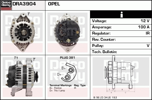 Alternateur Remanufactured REMY (Light Duty)