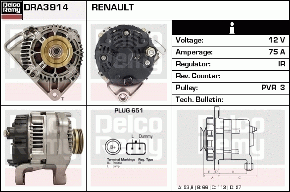 Alternateur Remanufactured REMY (Light Duty)