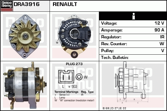 Alternateur Remanufactured REMY (Light Duty)