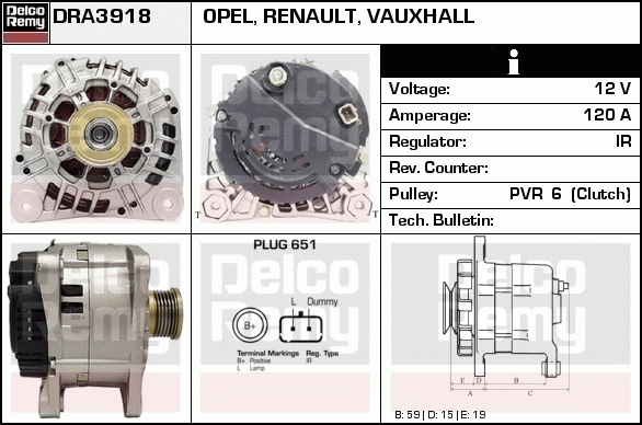 Alternateur Remanufactured REMY (Light Duty)