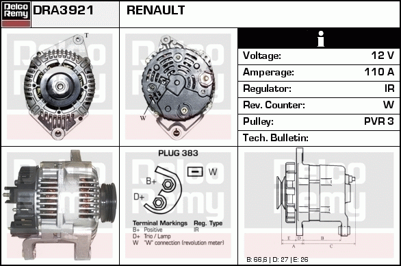 Alternateur Remanufactured REMY (Light Duty)