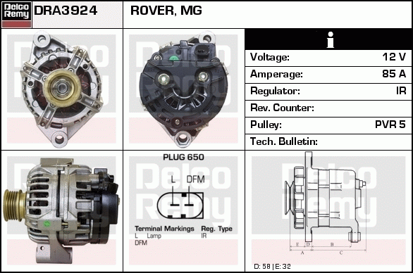 Alternateur Remanufactured REMY (Light Duty)