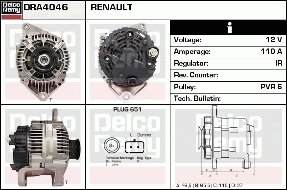 Alternateur Remanufactured REMY (Light Duty)