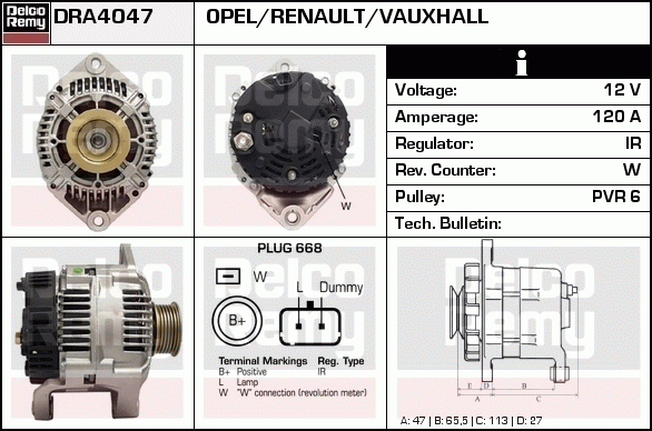 Alternateur Remanufactured REMY (Light Duty)