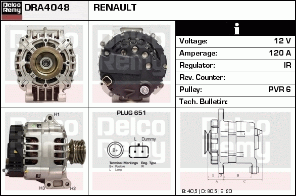 Alternateur Remanufactured REMY (Light Duty)