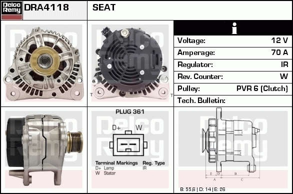 Alternateur Remanufactured REMY (Light Duty)