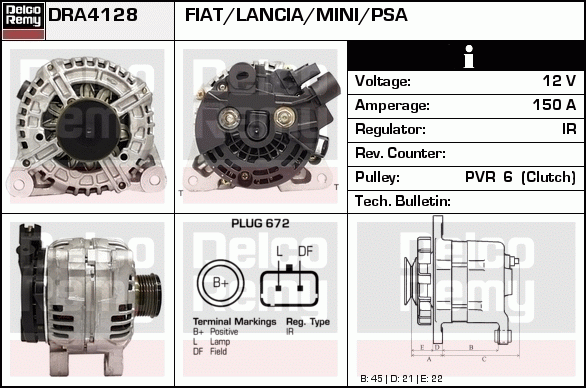 Alternateur Remanufactured REMY (Light Duty)