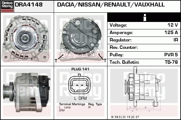 Alternateur Remanufactured REMY (Light Duty)