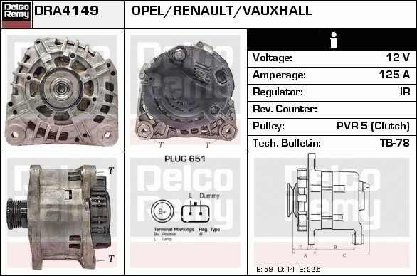 Alternateur Remanufactured REMY (Light Duty)