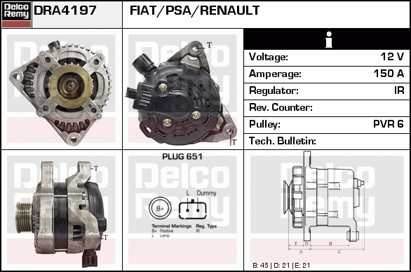 Alternateur Remanufactured REMY (Light Duty)