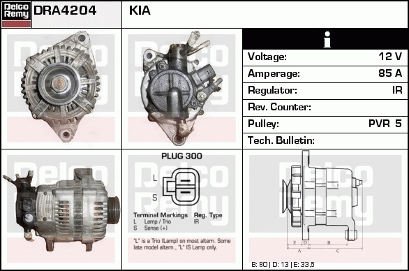 Alternateur Remanufactured REMY (Light Duty)