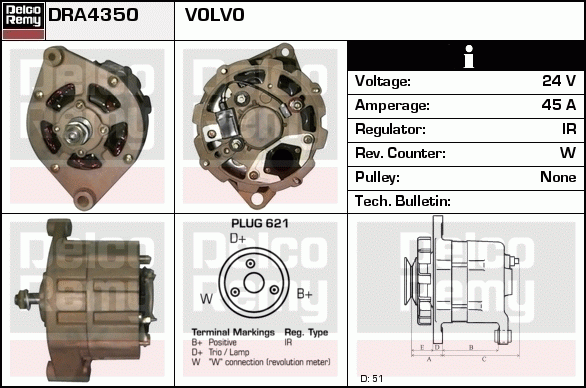 Alternateur Remanufactured DELCO REMY (Heavy Duty)